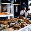 frisches brot beim bäcker