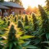 First Cannabis Harvest in Ganderkesee: A New Era for Germany's Cannabis Scene, Concept art for illustrative purpose, tags: die - Monok